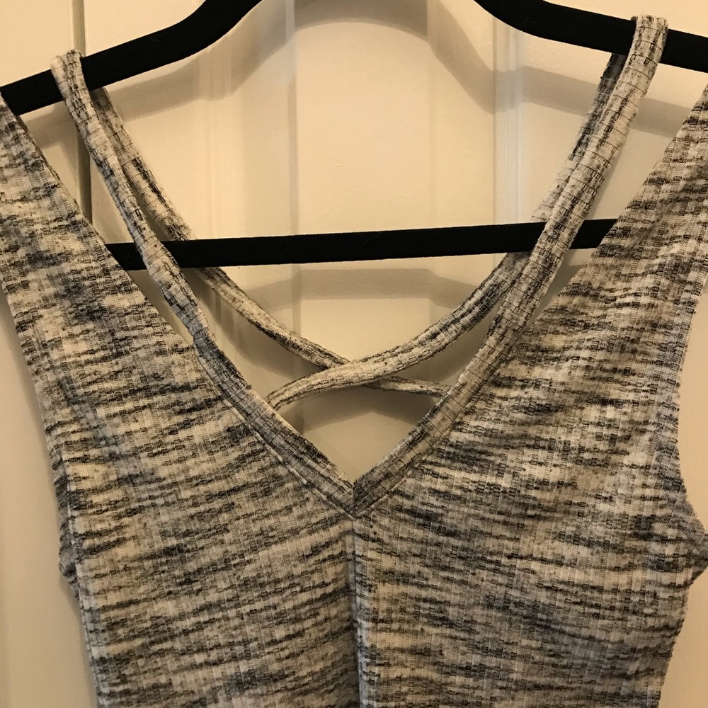 NEW with tags! Heathered V-Neck Thong Bodysuit